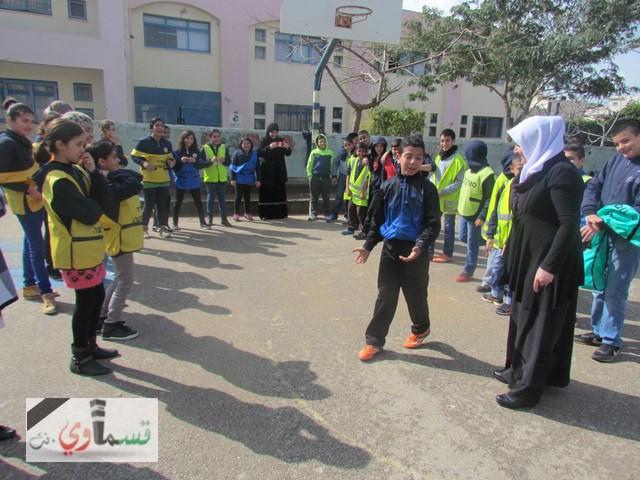 مدرسة جنة ابن رشد الابتدائية وتمرين الدفاع المدني والحذر ومشاركة واسعة من الاهالي 